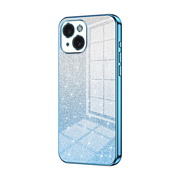 Gradient Glitter Powder Electroplated Phone Case, For iPhone 15 Plus, For iPhone 15, For iPhone 14 Plus