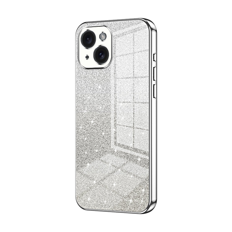 Gradient Glitter Powder Electroplated Phone Case, For iPhone 15 Plus, For iPhone 15, For iPhone 14 Plus