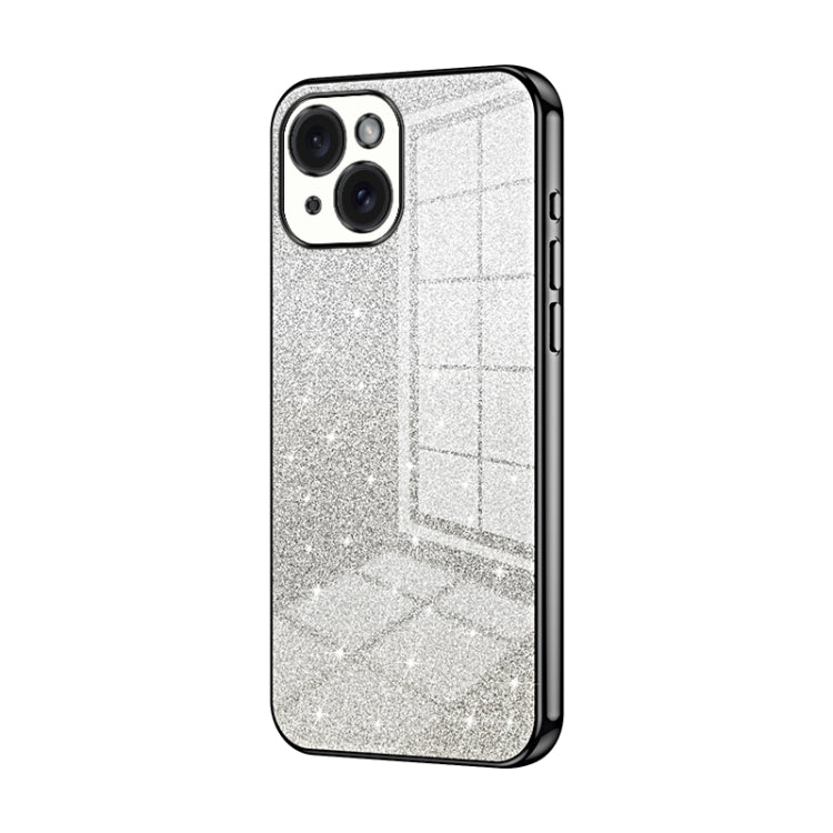 Gradient Glitter Powder Electroplated Phone Case, For iPhone 15 Plus, For iPhone 15, For iPhone 14 Plus
