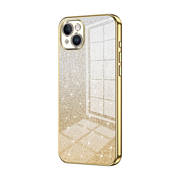 Gradient Glitter Powder Electroplated Phone Case, For iPhone 15 Plus, For iPhone 15, For iPhone 14 Plus