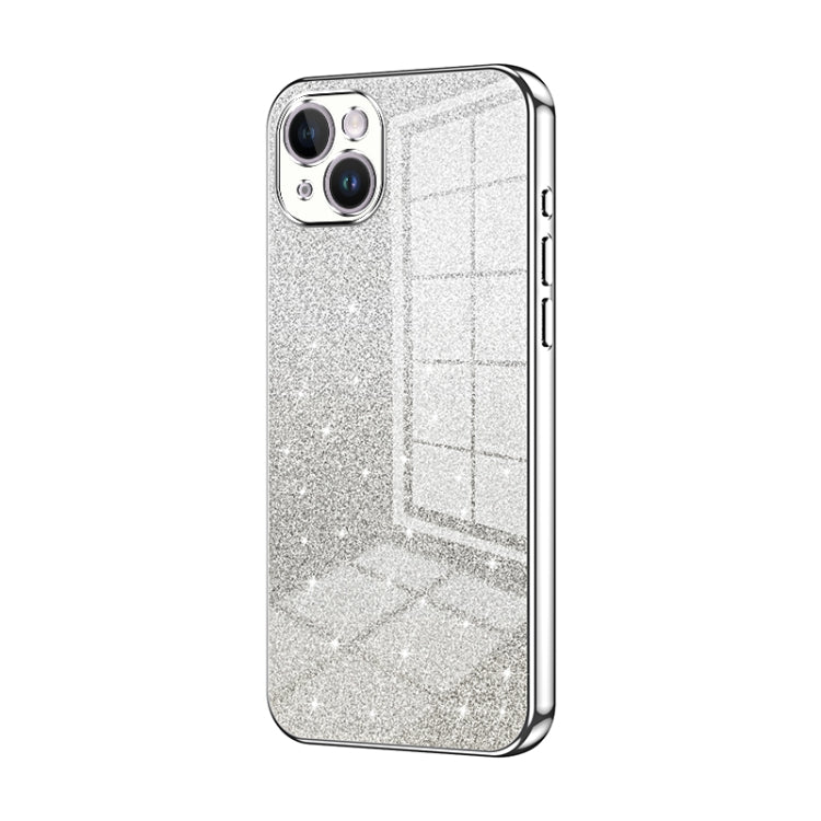 Gradient Glitter Powder Electroplated Phone Case, For iPhone 15 Plus, For iPhone 15, For iPhone 14 Plus