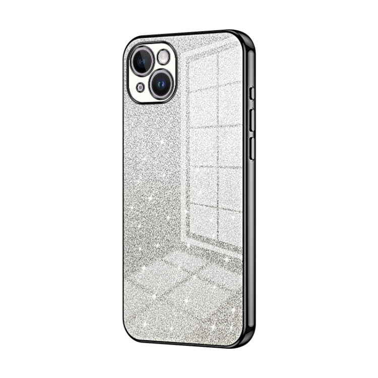 Gradient Glitter Powder Electroplated Phone Case, For iPhone 15 Plus, For iPhone 15, For iPhone 14 Plus
