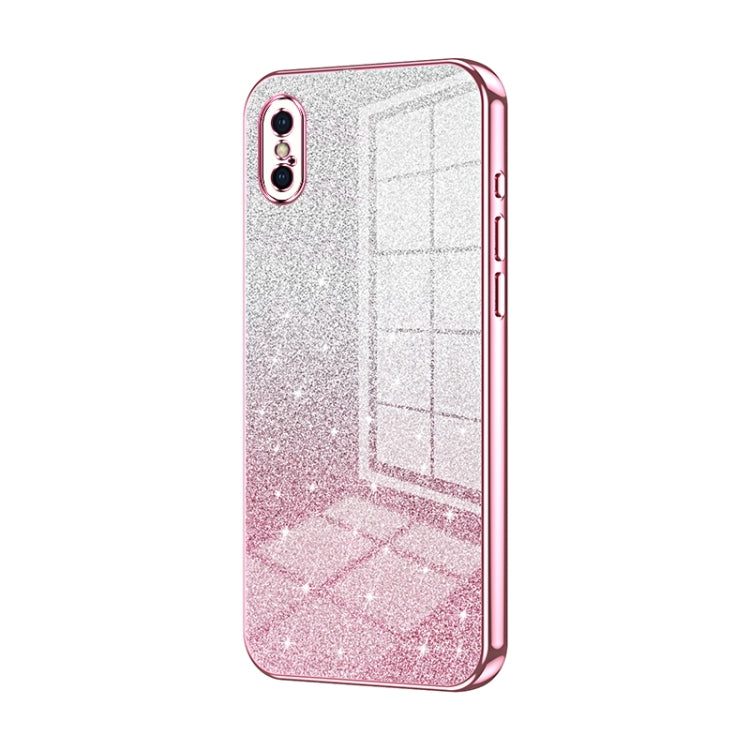 Gradient Glitter Powder Electroplated Phone Case