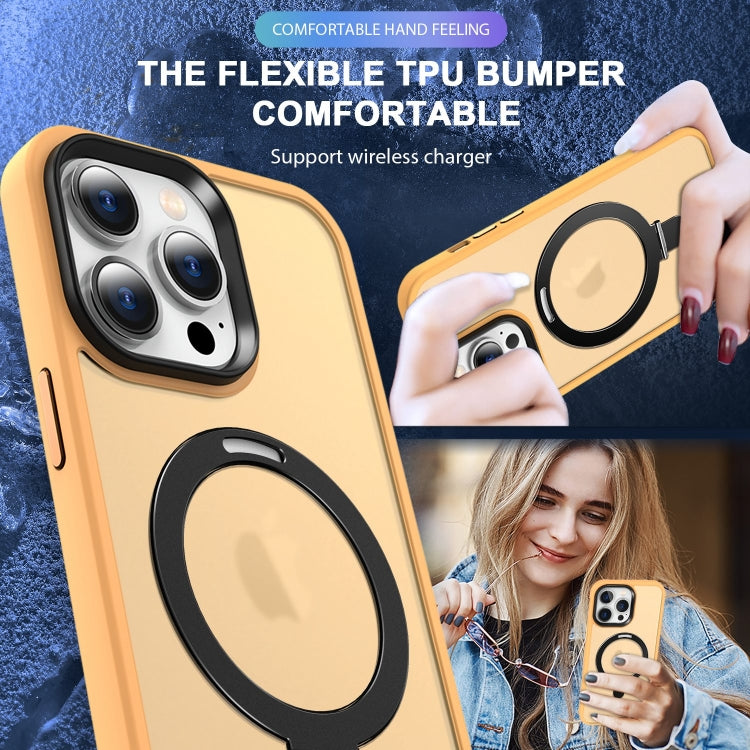 Skin-feel MagSafe Holder PC Hybrid TPU Phone Case, For iPhone 13, For iPhone 12, For iPhone 12 Pro Max