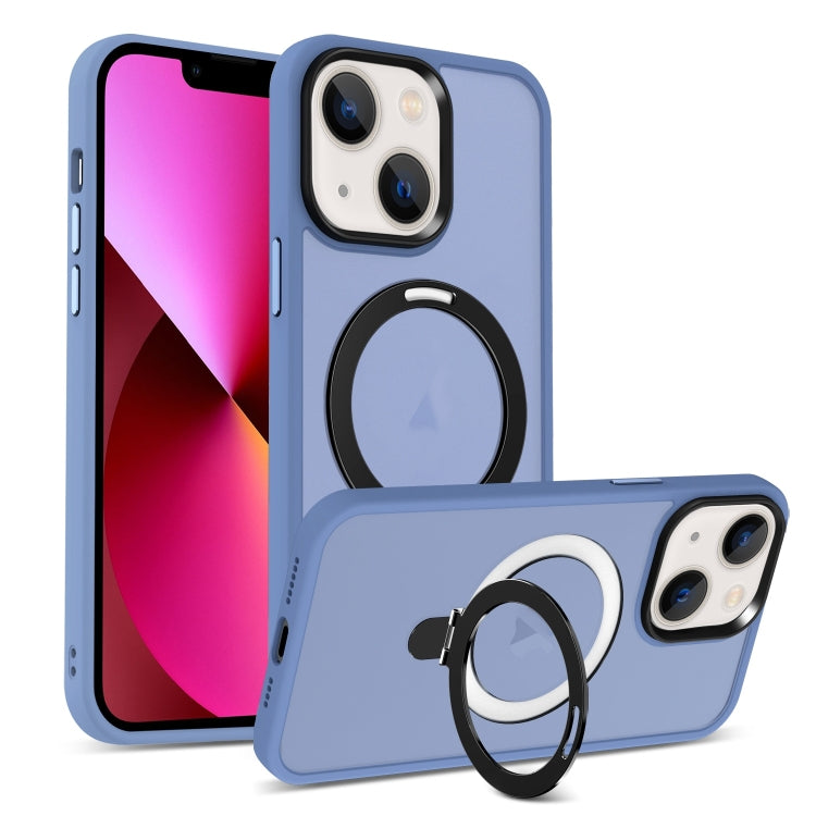 Skin-feel MagSafe Holder PC Hybrid TPU Phone Case, For iPhone 13, For iPhone 12, For iPhone 12 Pro Max