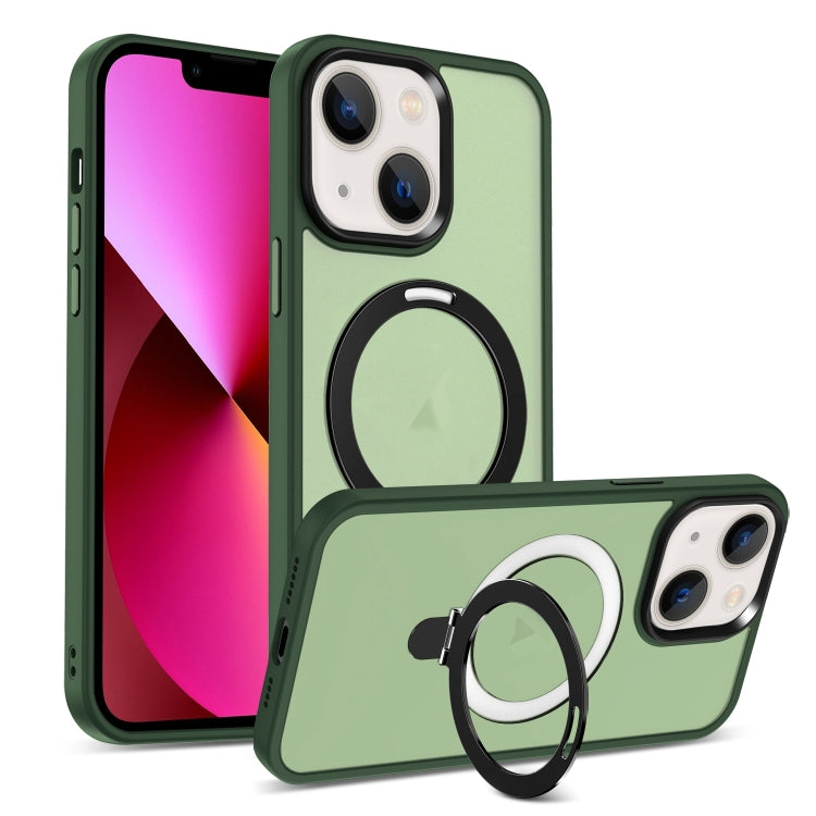 Skin-feel MagSafe Holder PC Hybrid TPU Phone Case, For iPhone 13, For iPhone 12, For iPhone 12 Pro Max