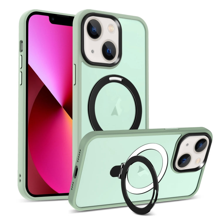 Skin-feel MagSafe Holder PC Hybrid TPU Phone Case, For iPhone 13, For iPhone 12, For iPhone 12 Pro Max