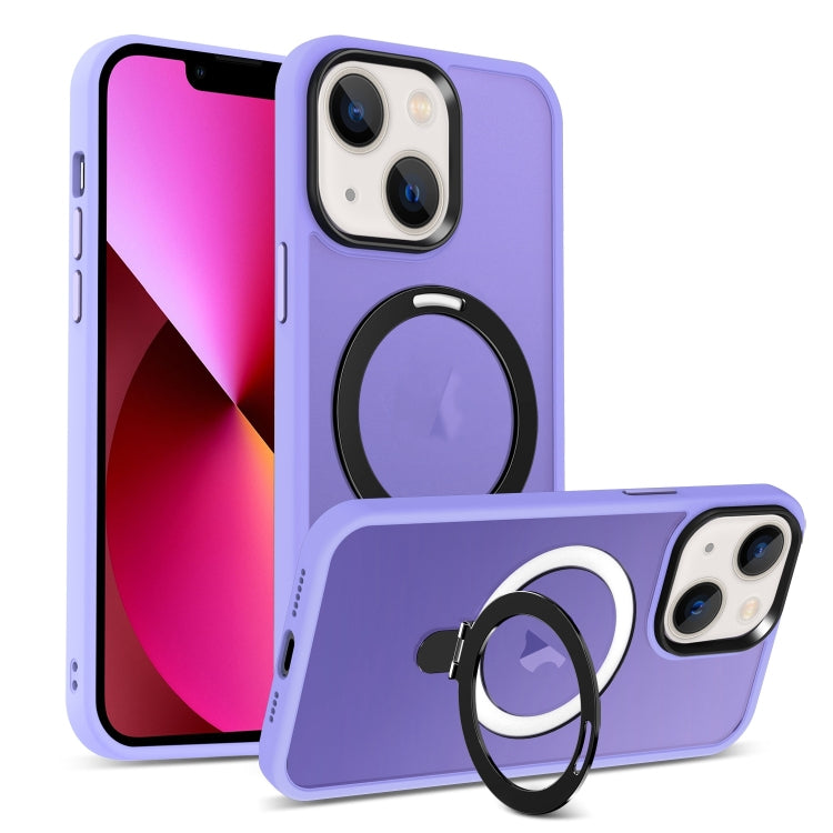 Skin-feel MagSafe Holder PC Hybrid TPU Phone Case, For iPhone 13, For iPhone 12, For iPhone 12 Pro Max