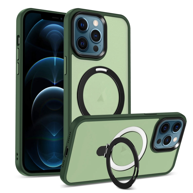 Skin-feel MagSafe Holder PC Hybrid TPU Phone Case, For iPhone 13, For iPhone 12, For iPhone 12 Pro Max