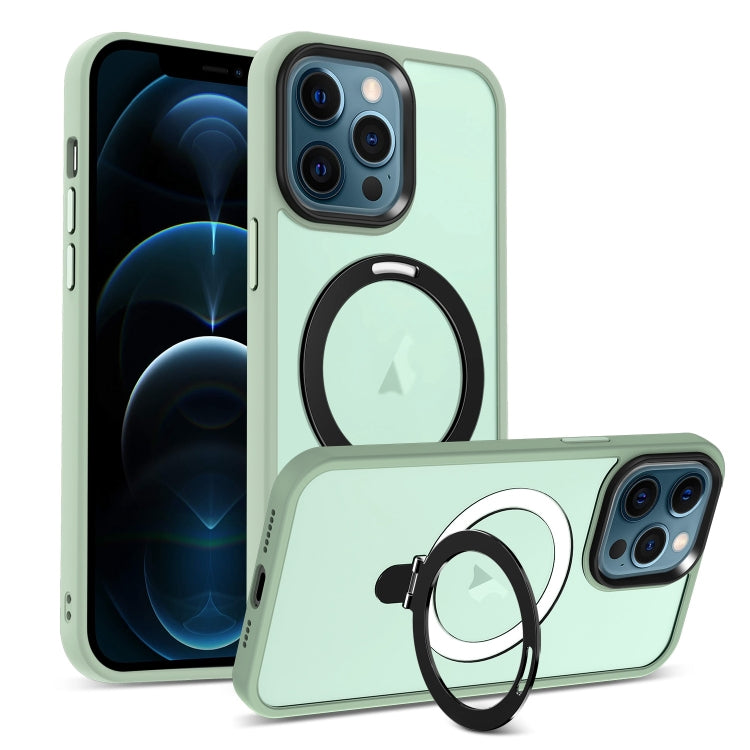 Skin-feel MagSafe Holder PC Hybrid TPU Phone Case, For iPhone 13, For iPhone 12, For iPhone 12 Pro Max