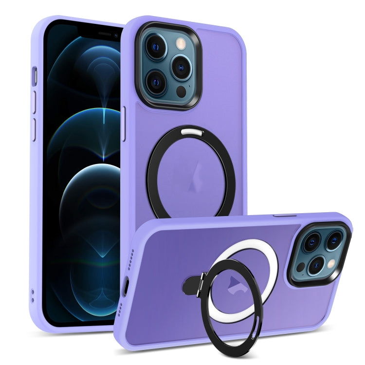 Skin-feel MagSafe Holder PC Hybrid TPU Phone Case, For iPhone 13, For iPhone 12, For iPhone 12 Pro Max