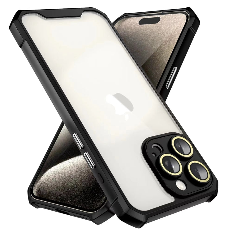 Shockproof Acrylic Phone Case with Lens Glass Film, For iPhone 15 Pro Max, For iPhone 15 Pro, For iPhone 15 Plus, For iPhone 15