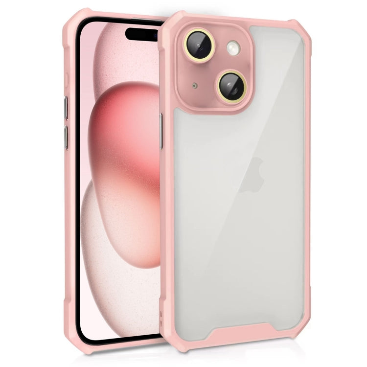 Shockproof Acrylic Phone Case with Lens Glass Film, For iPhone 15 Pro Max, For iPhone 15 Pro, For iPhone 15 Plus, For iPhone 15