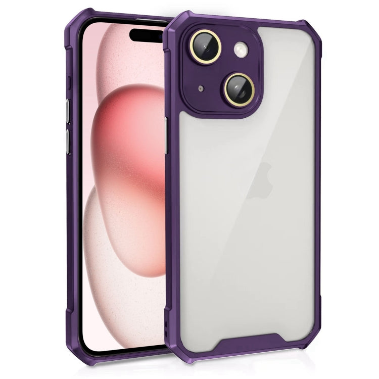 Shockproof Acrylic Phone Case with Lens Glass Film, For iPhone 15 Pro Max, For iPhone 15 Pro, For iPhone 15 Plus, For iPhone 15