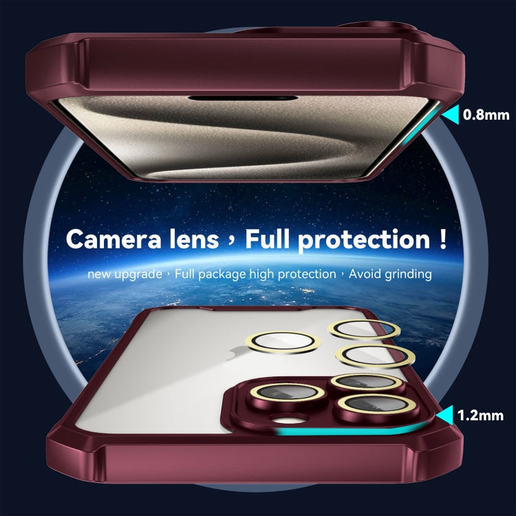 Shockproof Acrylic Phone Case with Lens Glass Film, For iPhone 15 Pro Max, For iPhone 15 Pro, For iPhone 15 Plus, For iPhone 15