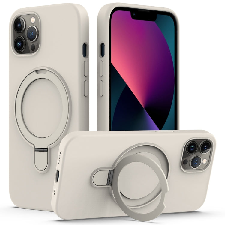 Liquid Silicone MagSafe Magnetic Phone Case with Ring Holder