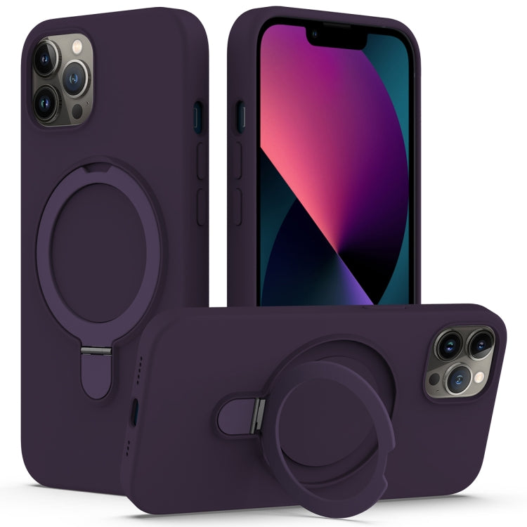 Liquid Silicone MagSafe Magnetic Phone Case with Ring Holder