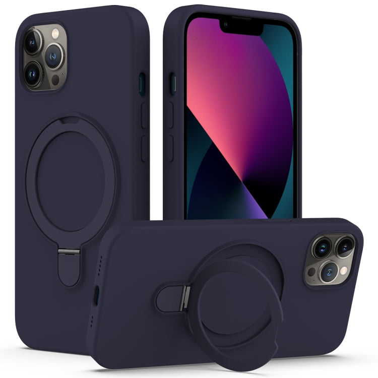 Liquid Silicone MagSafe Magnetic Phone Case with Ring Holder