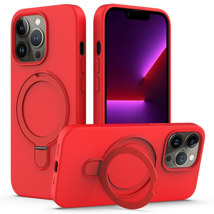 Liquid Silicone MagSafe Magnetic Phone Case with Ring Holder