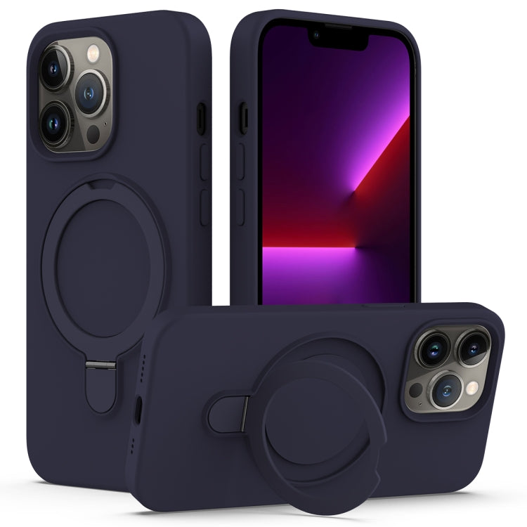 Liquid Silicone MagSafe Magnetic Phone Case with Ring Holder