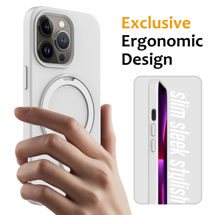 Liquid Silicone MagSafe Magnetic Phone Case with Ring Holder