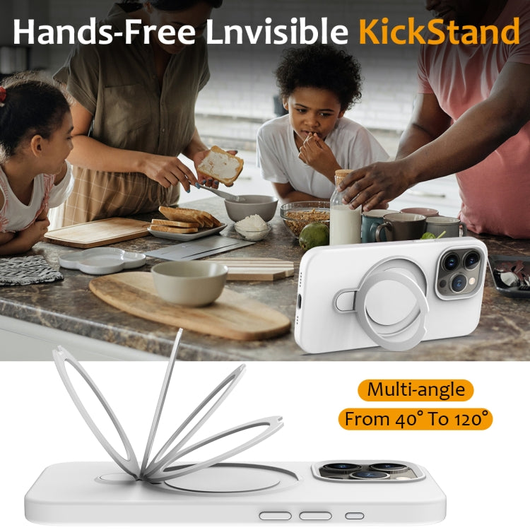 Liquid Silicone MagSafe Magnetic Phone Case with Ring Holder