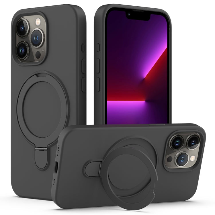 Liquid Silicone MagSafe Magnetic Phone Case with Ring Holder