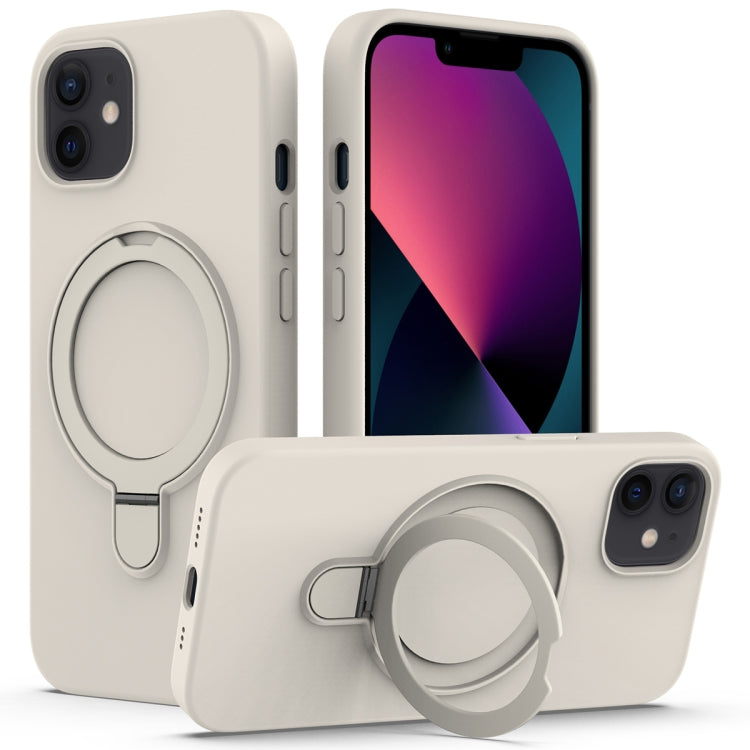 Liquid Silicone MagSafe Magnetic Phone Case with Ring Holder