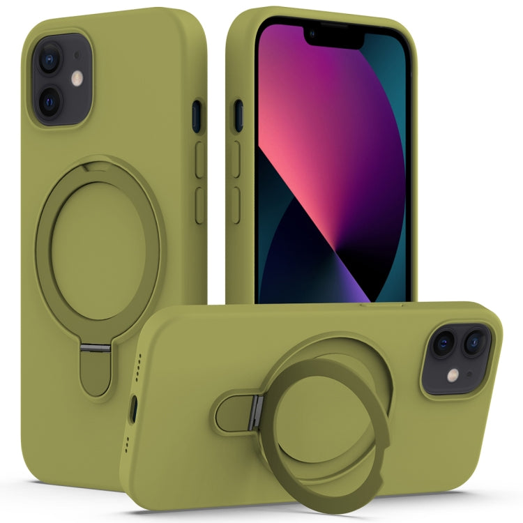 Liquid Silicone MagSafe Magnetic Phone Case with Ring Holder