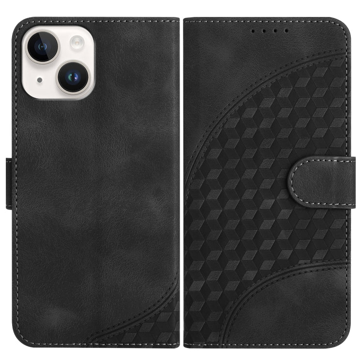 YX0060 Elephant Head Embossed Phone Leather Case with Lanyard