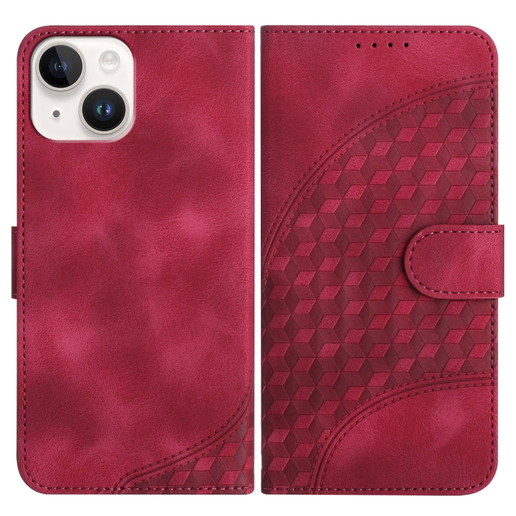 YX0060 Elephant Head Embossed Phone Leather Case with Lanyard