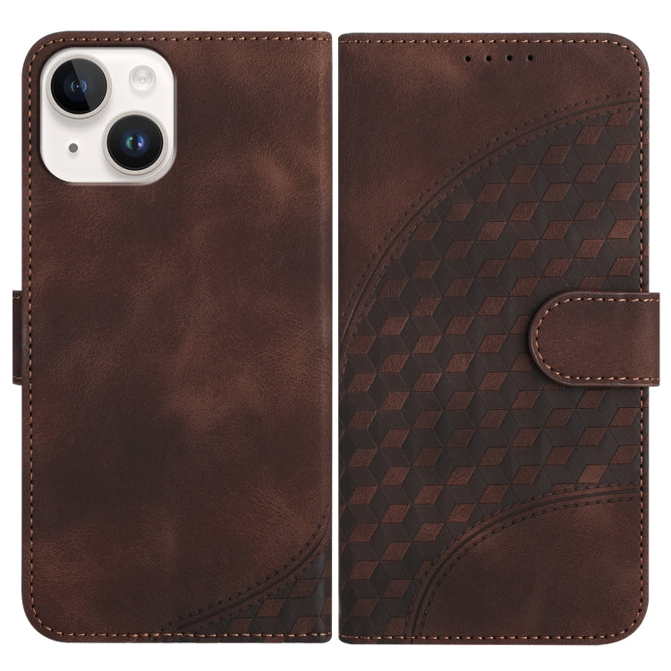 YX0060 Elephant Head Embossed Phone Leather Case with Lanyard