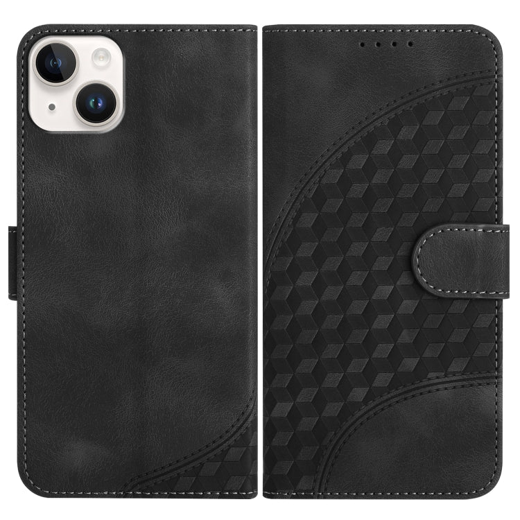 YX0060 Elephant Head Embossed Phone Leather Case with Lanyard