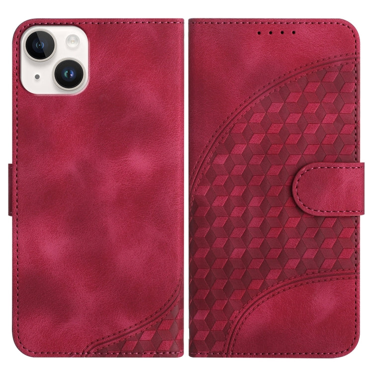 YX0060 Elephant Head Embossed Phone Leather Case with Lanyard