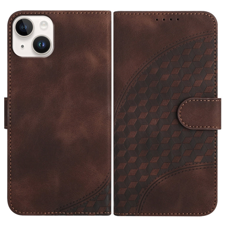 YX0060 Elephant Head Embossed Phone Leather Case with Lanyard