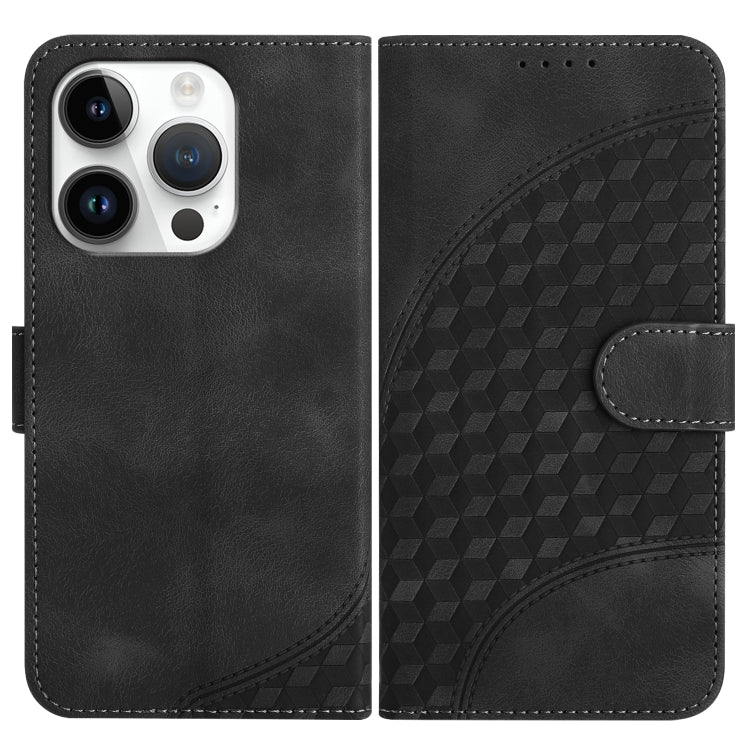 YX0060 Elephant Head Embossed Phone Leather Case with Lanyard