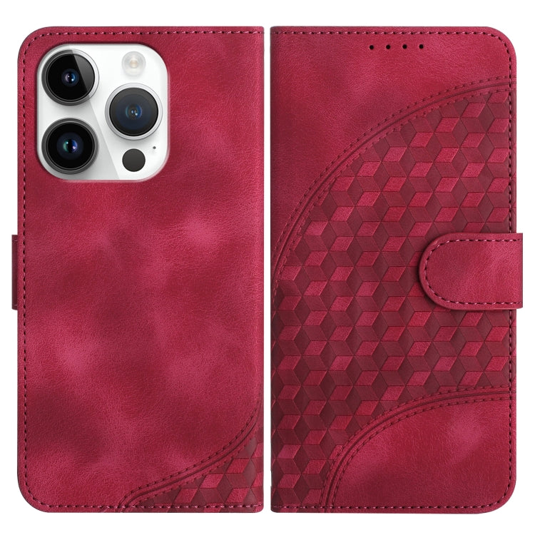 YX0060 Elephant Head Embossed Phone Leather Case with Lanyard