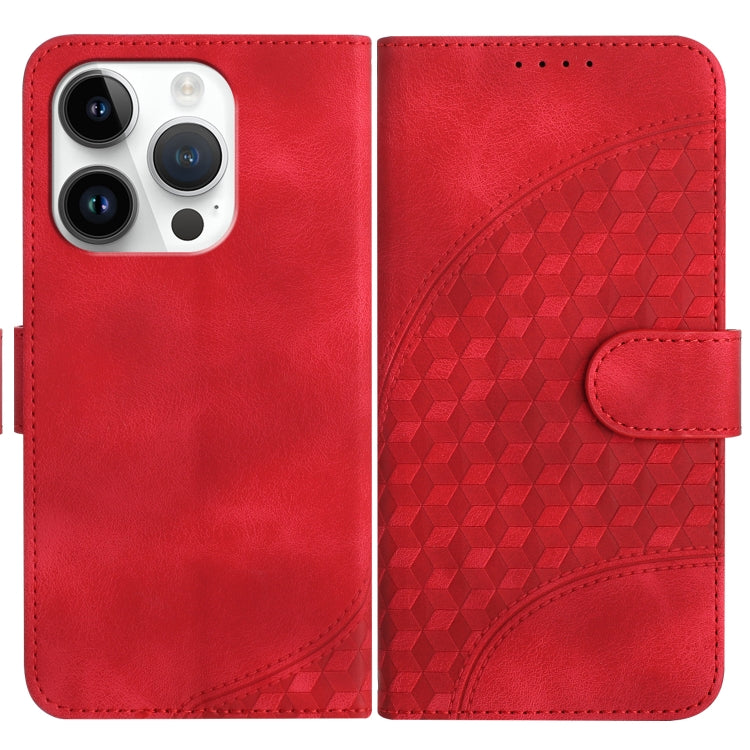 YX0060 Elephant Head Embossed Phone Leather Case with Lanyard