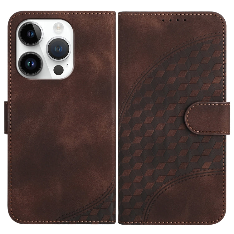 YX0060 Elephant Head Embossed Phone Leather Case with Lanyard