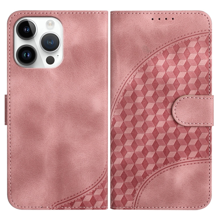 YX0060 Elephant Head Embossed Phone Leather Case with Lanyard