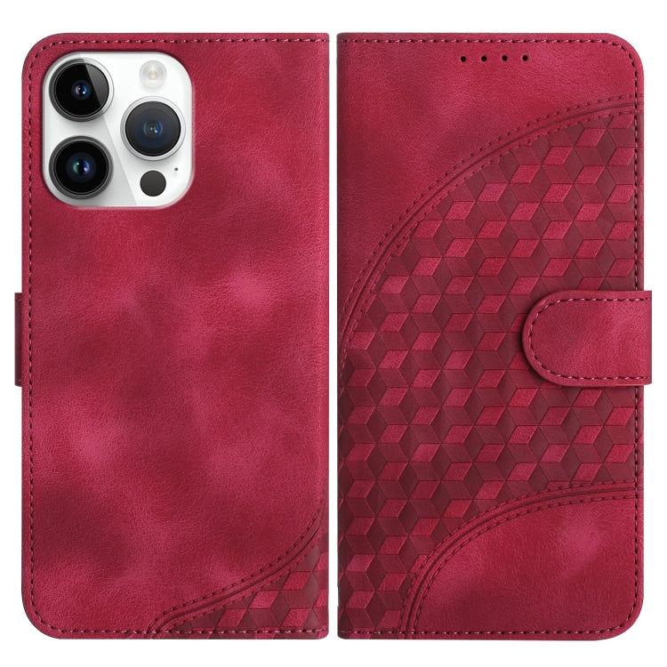 YX0060 Elephant Head Embossed Phone Leather Case with Lanyard