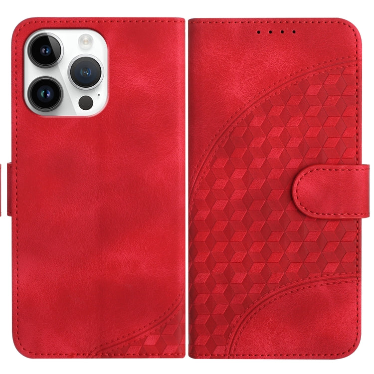 YX0060 Elephant Head Embossed Phone Leather Case with Lanyard
