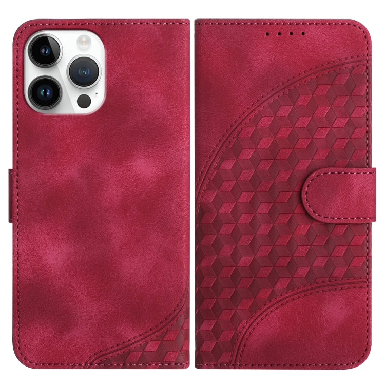 YX0060 Elephant Head Embossed Phone Leather Case with Lanyard