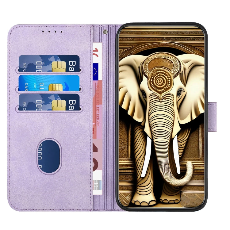 YX0060 Elephant Head Embossed Phone Leather Case with Lanyard, For iPhone 13 Pro, For iPhone 13, For iPhone 13 mini