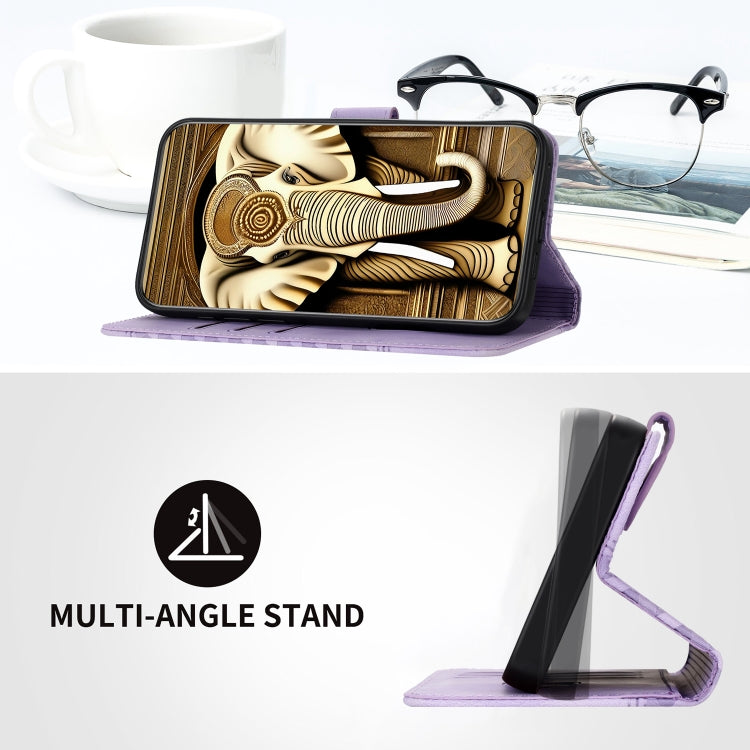 YX0060 Elephant Head Embossed Phone Leather Case with Lanyard, For iPhone 13 Pro, For iPhone 13, For iPhone 13 mini