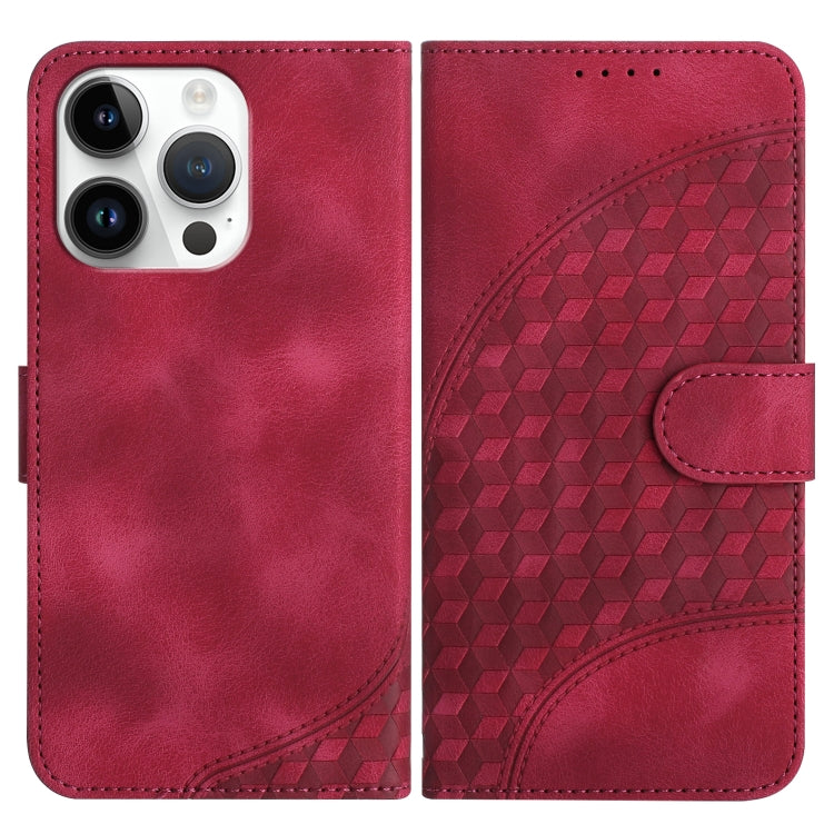 YX0060 Elephant Head Embossed Phone Leather Case with Lanyard