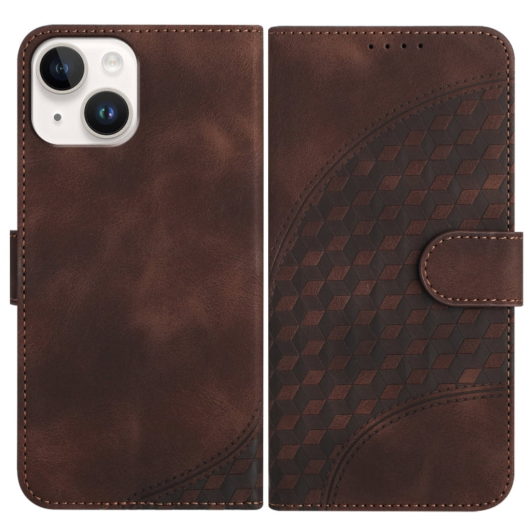YX0060 Elephant Head Embossed Phone Leather Case with Lanyard