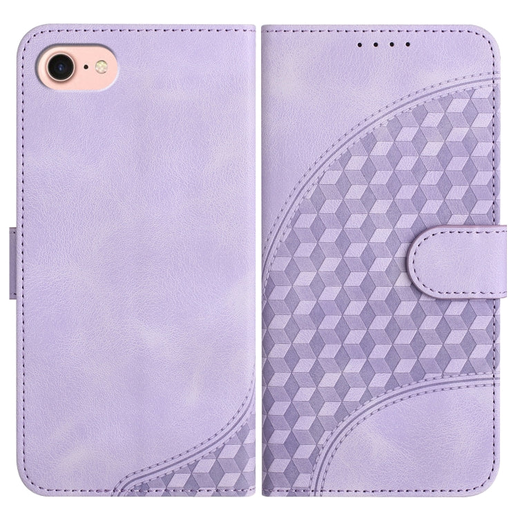 YX0060 Elephant Head Embossed Phone Leather Case with Lanyard