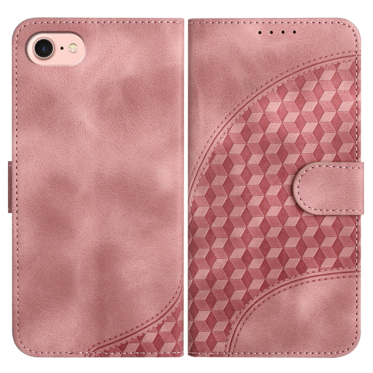 YX0060 Elephant Head Embossed Phone Leather Case with Lanyard