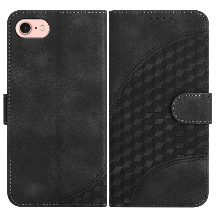 YX0060 Elephant Head Embossed Phone Leather Case with Lanyard